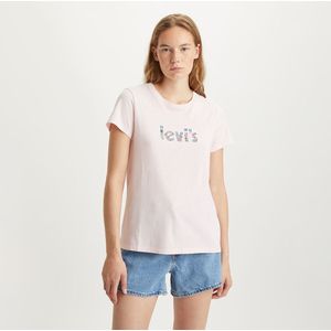 T-shirt met ronde hals en logo vooraan LEVI'S. Katoen materiaal. Maten S. Roze kleur