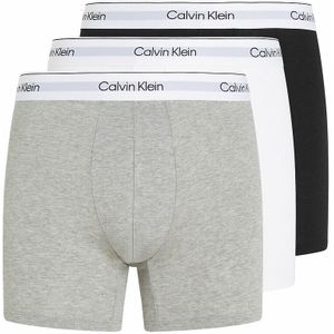 Set van 3 lange boxershorts, modern cotton CALVIN KLEIN UNDERWEAR. Katoen materiaal. Maten S. Grijs kleur