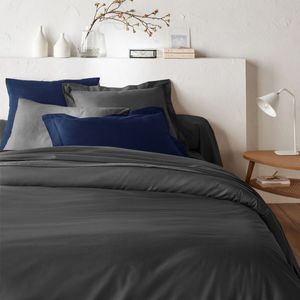 La Redoute Interieurs - Scénario - Dekbedovertrek - Koolstofkleur - 160 x 210 cm - 100% Katoen