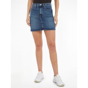 Korte jeansrok, mom model TOMMY JEANS. Katoen materiaal. Maten 30 US - 38 EU. Blauw kleur