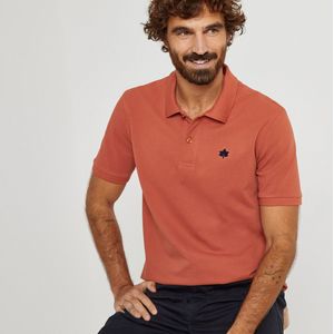 Polo Signature, korte mouwen LA REDOUTE COLLECTIONS. Bio katoen materiaal. Maten S. Oranje kleur