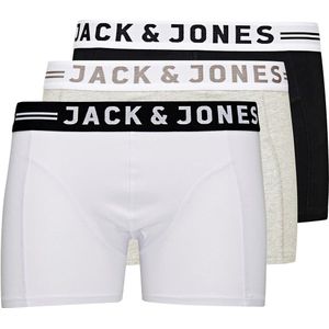 Set van 3 boxershorts JACK & JONES. Katoen materiaal. Maten S. Wit kleur