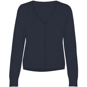 Trui in fijn tricot, V-hals achteraan VERO MODA. Viscose materiaal. Maten XS. Blauw kleur