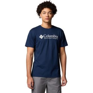 T-shirt met korte mouwen en logo op borst essentiel COLUMBIA. Katoen materiaal. Maten M. Blauw kleur