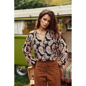 BEILY - BEILLY - Blouse - Groen - Viscose - Paisleyprint