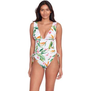 Badpak Watercolor Tropical Floral LAUREN RALPH LAUREN.  materiaal. Maten 38 FR - 36 EU. Wit kleur