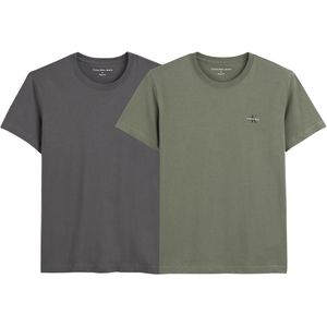 Set van 2 T-shirts monologo CALVIN KLEIN JEANS. Katoen materiaal. Maten XL. Groen kleur