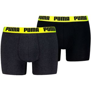 Set van 2 effen boxershorts Everyday PUMA. Katoen materiaal. Maten L. Grijs kleur