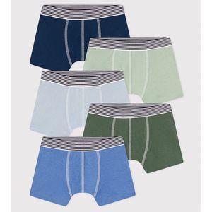 Set van 5 boxershorts PETIT BATEAU. Katoen materiaal. Maten 3 jaar - 94 cm. Blauw kleur