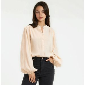 Lise La Redoute Collections - Oversized Shirt - Beige - Katoen