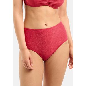 Hoge bikinislip Reflet SANS COMPLEXE.  materiaal. Maten 42/44 (FR) - 40/42 (EU). Roze kleur