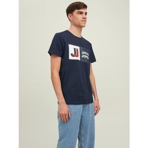 T-shirt met ronde hals Jcologan JACK & JONES. Katoen materiaal. Maten XS. Blauw kleur