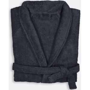 LA REDOUTE INTERIEURS - Badjas - Koolstofkleur - 100% Katoen - Badstof 450 g/m²