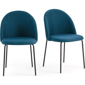 Set van 2 stoelen Nordie LA REDOUTE INTERIEURS. Stof materiaal. Maten één maat. Blauw kleur