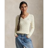 Polo Ralph Lauren - KIMBERLY - Kabeltrui - Beige - V-hals - Katoen