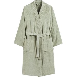 Badjas in badstof, kimono kraag 450g/m², Haxel LA REDOUTE INTERIEURS.  materiaal. Maten 34/36. Groen kleur