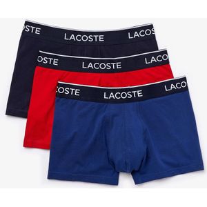 Set van 3 boxershorts LACOSTE. Katoen materiaal. Maten XXL. Blauw kleur