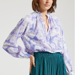 Samsoe Samsoe - KAROOKHI - Blouse - Violet - Lange Mouwen - 100% Polyester