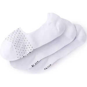 LA REDOUTE COLLECTIONS - Set van 3 Paar Onzichtbare Sokken - Wit/Zwart - Katoen