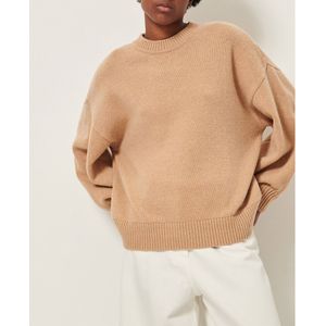 Sessùn - BEYELER - Oversized Trui - Beige - Wol en Kasjmier