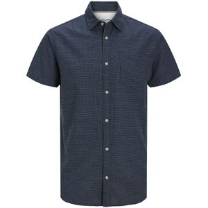 Bedrukt hemd JACK & JONES. Katoen materiaal. Maten L. Blauw kleur