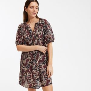 La Redoute Collections - Nachthemd - Groen - Voilekatoen - Korte Mouwen - Bladprint