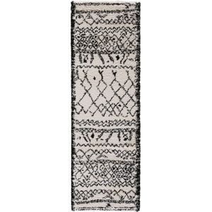 Vloerkleed in berberstijl Afaw LA REDOUTE INTERIEURS. Polypropyleen materiaal. Maten 80 x 150 cm. Zwart kleur