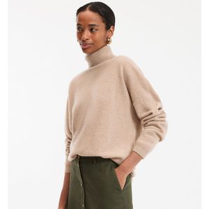 LA REDOUTE COLLECTIONS - Trui met Rolkraag - Mêleebeige - Fijn Kasjmier