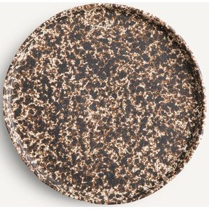 Rusty - Set van 4 Dessert Borden - Aardewerk - Kastanje/Wit