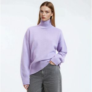 La Redoute Collections - Gebreide Trui - Violet - Wol en Kasjmier - Made in France