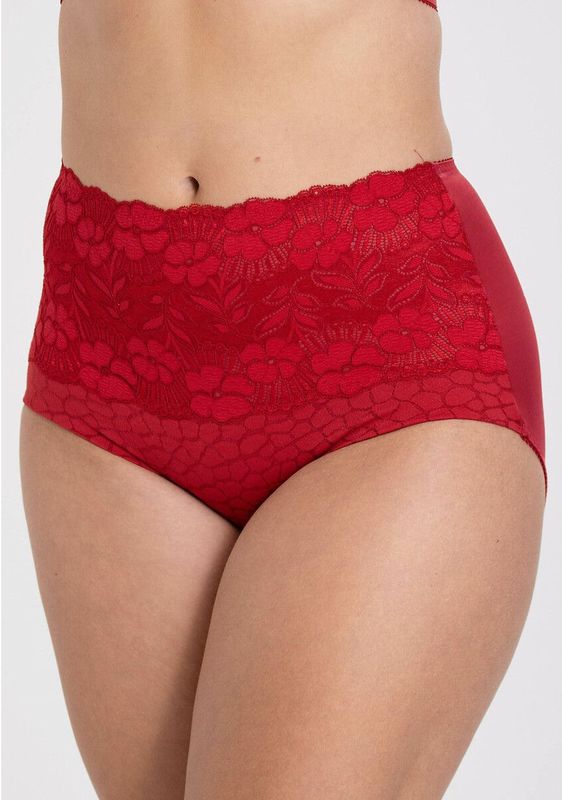 MISS MARY OF SWEDEN - Jacquard Lace - Slip - Rood - Polyamide