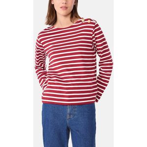 Petit Bateau - Marineshirt - Wit - Katoen - Lange Mouwen