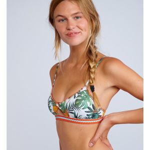 Bikini-bh Melio Palmspring BANANA MOON.  materiaal. Maten XXL. Wit kleur