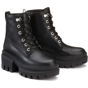 Boots in leer met veters Everleigh 6in TIMBERLAND. Leer materiaal. Maten 40. Zwart kleur