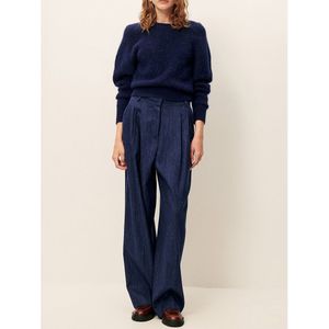 Sessun - EMILE - Broek - Blauw - Hoge Taille - Wijde Pijpen