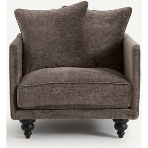 Fauteuil in gerecycled polyester, Lazare AM.PM. Gerecycleerd polyester materiaal. Maten 1-zit. Kastanje kleur