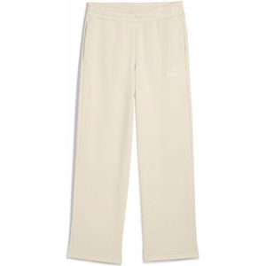 PUMA - ESSENTIAL SMALL LOGO - Broek met Wijde Pijpen - Ecru - Katoen