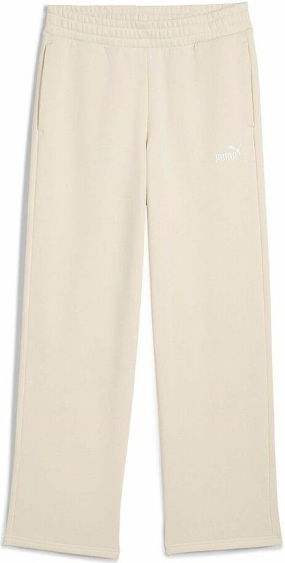 PUMA - ESSENTIAL SMALL LOGO - Broek met Wijde Pijpen - Ecru - Katoen