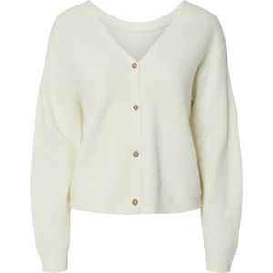 Vest met V-hals en knopen PIECES. Polyester materiaal. Maten XS. Beige kleur