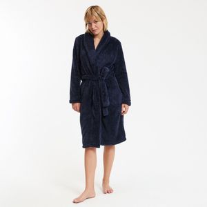 LA REDOUTE COLLECTIONS - Kamerjas - Blauw - Fleece - Sjaalkraag