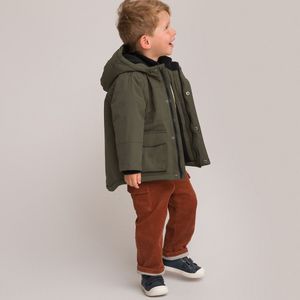 Warme parka met kap LA REDOUTE COLLECTIONS. Polyamide materiaal. Maten 6 mnd - 67 cm. Groen kleur