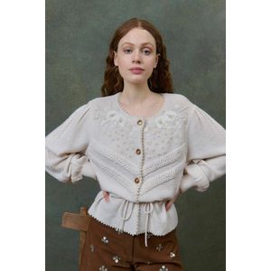 SANDYA LOUISE MISHA - Vest - Beige - Met Borduursel en Koord