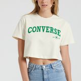 T-Shirt crop Retro Chuck CONVERSE. Katoen materiaal. Maten XL. Beige kleur