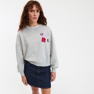 LA REDOUTE COLLECTIONS - Sweater - Mêleegrijs - Ronde Hals - Lange Mouwen