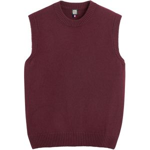 LA REDOUTE COLLECTIONS - Gebreide Trui - Donkerrood - Wol en Kasjmier