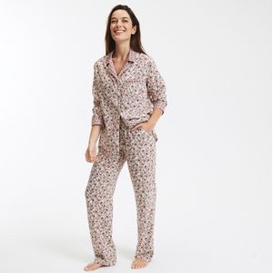 Bedrukte pyjama met lange mouwen LA REDOUTE COLLECTIONS. Viscose materiaal. Maten 48 FR - 46 EU. Multicolor kleur