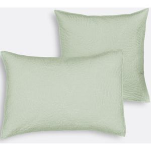 La Redoute Interieurs - Tropical - Kussenhoes - Aquagroen - Perkalkatoen - 50 x 70 cm