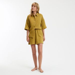 LA REDOUTE COLLECTIONS - Pyjashort - Olijfgroen - Tetra Materiaal