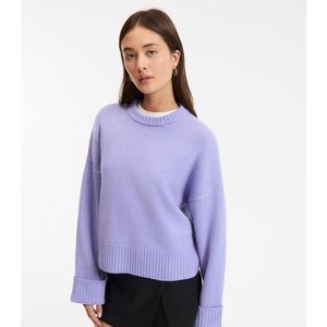 LA REDOUTE COLLECTIONS - Wollen Trui - Violet - Ronde Hals - Grof Tricot