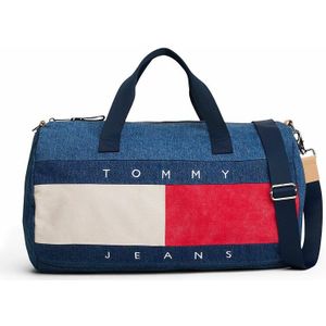 Tommy Jeans - Reistas - Beige / Blauw Denim / Rood / Wit - Dufflebag